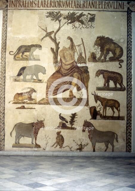 Mosaic of Orpheus Taming the Animals, 2nd-3rd century.  Artist: Unknown.