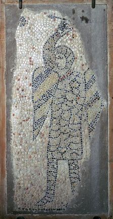 Mosaic of a crusader from the fourth Crusade, 13th century