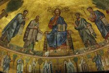 Mosaic of apse, Basilica of St Paul Outside the Walls, Rome, Italy, 2009. Creator: LTL