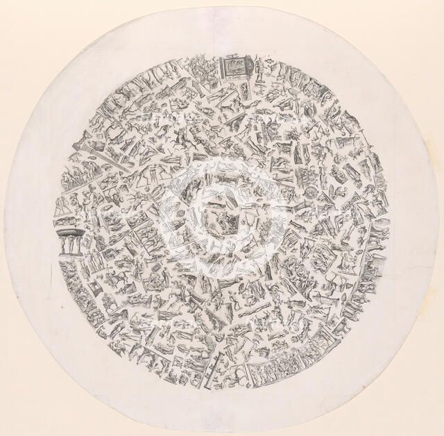 Mosaic of Archetypes from Antiquity, 1789. Creator: Jean Philippe Guy Le Gentil.