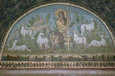 Mosaic of Christ the Good Shepherd, 5th century BC.