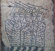 Mosaic of Frankish soldiers of the fourth crusade, 13th century