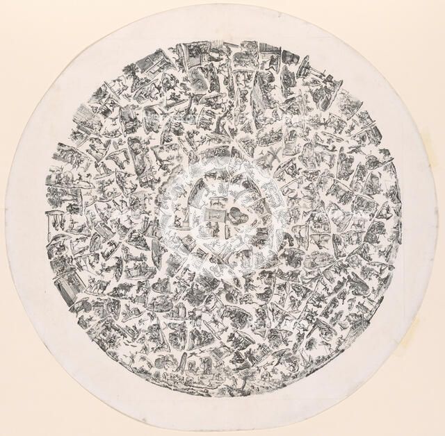 Mosaic of Le Fontaine's Fables, 1789. Creator: Jean Philippe Guy Le Gentil.