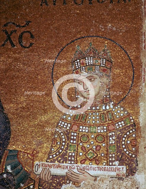 Mosaic of the Byzantine Empress Zoe, 11th century. Artist: Unknown