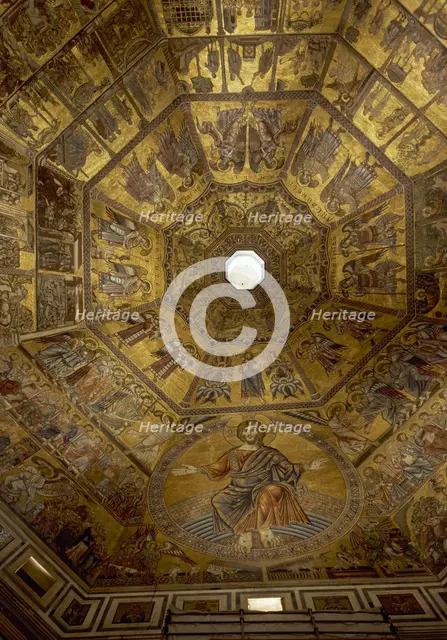 Mosaic, Baptistry of San Giovanni, Florence, Italy, 13th-14th century. Creator: LTL.