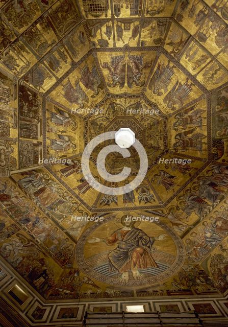 Mosaic, Baptistry of San Giovanni, Florence, Italy, 13th-14th century. Creator: LTL.