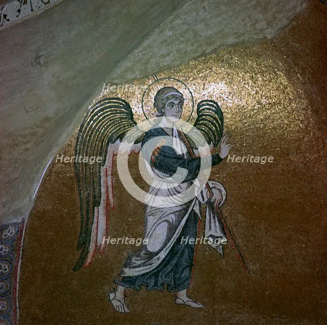 Mosaic detail of the angel Gabriel, 11th century. Artist: Unknown