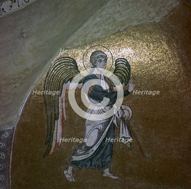 Mosaic detail of the angel Gabriel, 11th century. Artist: Unknown