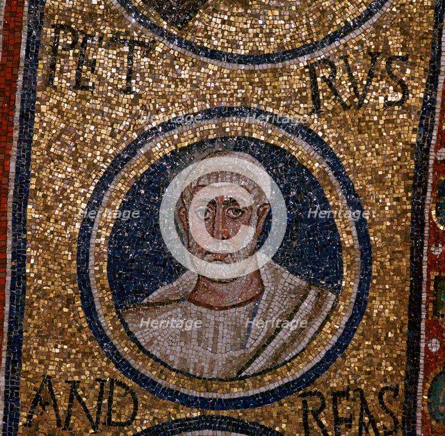 Mosaic detail showing St Peter, 5th century. Artist: Unknown