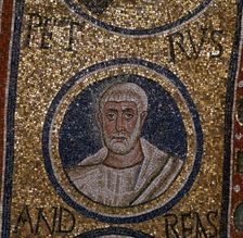 Mosaic detail showing St Peter, 5th century