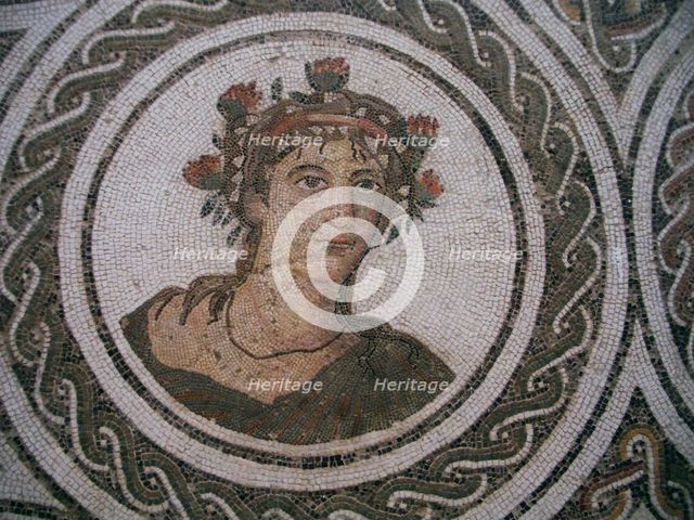 Mosaic, El Jem Museum, El Djem, Tunisia, 2009. Creator: Amanda Waite.