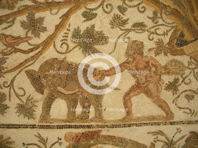 Mosaic, El Jem Museum, El Djem, Tunisia, 2009. Creator: Amanda Waite.