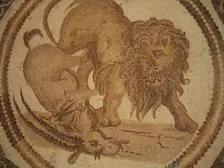 Mosaic, El Jem Museum, El Djem, Tunisia, 2009. Creator: Amanda Waite