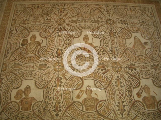 Mosaic, El Jem Museum, El Djem, Tunisia, 2009. Creator: Amanda Waite.