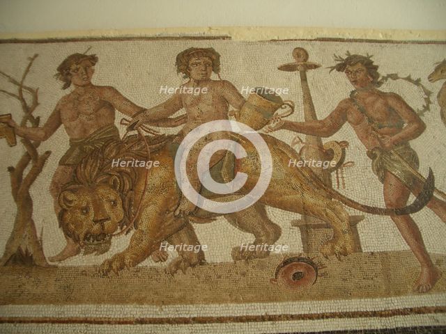 Mosaic, El Jem Museum, El Djem, Tunisia, 2009. Creator: Amanda Waite.