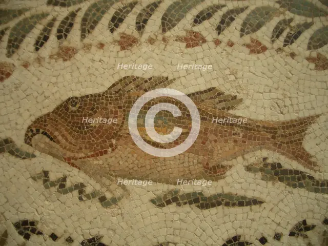 Mosaic, El Jem Museum, El Djem, Tunisia, 2009. Creator: Amanda Waite.