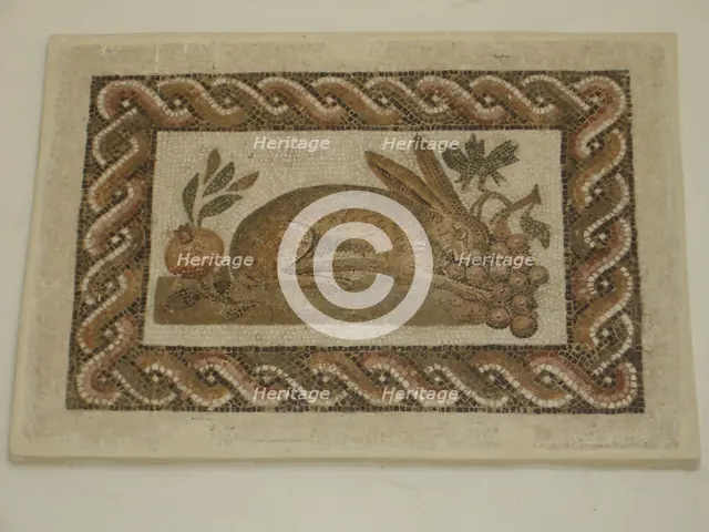 Mosaic, El Jem Museum, El Djem, Tunisia, 2009. Creator: Amanda Waite.