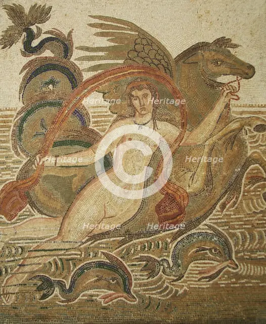 Mosaic, El Jem Museum, El Djem, Tunisia, 2009. Creator: Amanda Waite.