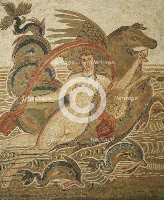 Mosaic, El Jem Museum, El Djem, Tunisia, 2009. Creator: Amanda Waite.