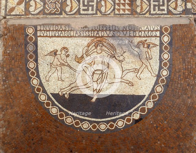 Mosaic floor, Lullingstone Roman Villa, Eynsford, Kent, 1991. Artist: Unknown