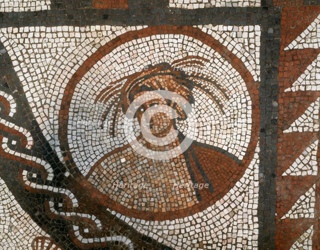 Mosaic floor, Lullingstone Roman Villa, Eynsford, Kent, c1980-c2017. Artist: Unknown.