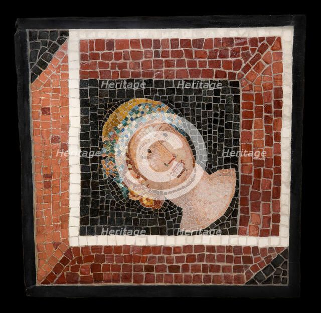 Mosaic Floor Panel Depicting a Personification of a Season, 2nd century. Creator: Unknown.