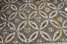 Mosaic floor, ruins of the Basilica of Ayia Trias, Famagusta, North Cyprus