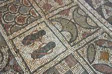 Mosaic floor, ruins of the Basilica of Ayia Trias, Famagusta, North Cyprus