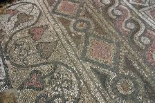 Mosaic floor, ruins of the Basilica of Ayia Trias, Famagusta, North Cyprus