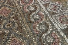 Mosaic floor, ruins of the Basilica of Ayia Trias, Famagusta, North Cyprus
