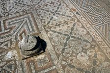 Mosaic floor, ruins of the Basilica of Ayia Trias, Famagusta, North Cyprus