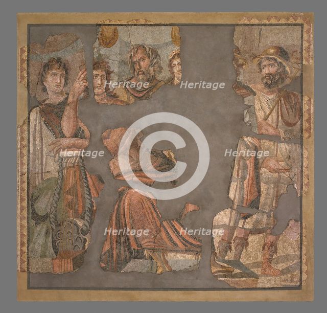 Mosaic Floor with Achilles and Briseis, A.D. 100-300. Creator: Unknown.