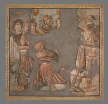 Mosaic Floor with Achilles and Briseis, A.D. 100-300. Creator: Unknown