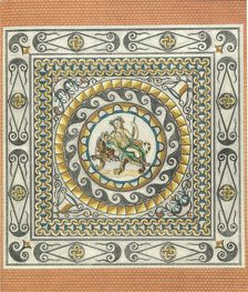 Mosaic floor with Bacchus on a tiger, Roman, from London, (1st century?). Creator: Unknown