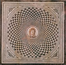 Mosaic Floor with Head of Medusa, about A.D. 115-150. Creator: Unknown