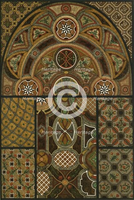 Mosaic floors, Germany, 18th century, (1898).  Creator: Unknown.