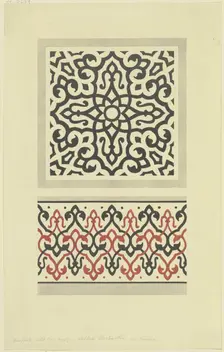 Mosaic from a mosque in Cairo, 1829-1830. Creator: Friedrich Maximilian Hessemer