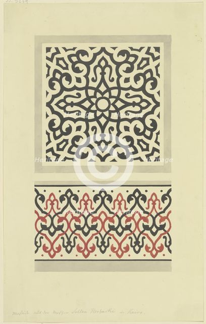 Mosaic from a mosque in Cairo, 1829-1830. Creator: Friedrich Maximilian Hessemer.