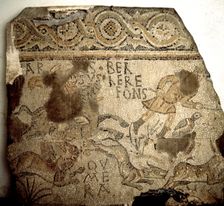 Mosaic from the Alcazaba, representing farm animals