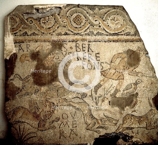 Mosaic from the Alcazaba, representing farm animals.