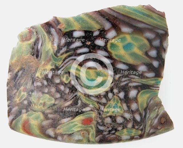 Mosaic Glass Fragment, Coptic, 4th-early 5th century. Creator: Unknown.