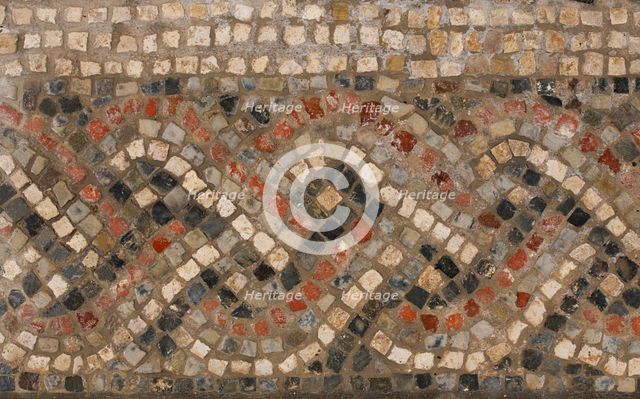 Mosaic, Great Witcombe Roman Villa, Gloucestershire, 2018. Creator: James O Davies.