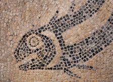 Mosaic, Great Witcombe Roman Villa, Gloucestershire, 2018. Creator: James O Davies