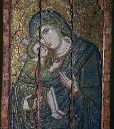 Mosaic ikon of the Virgin and Child, 14th century