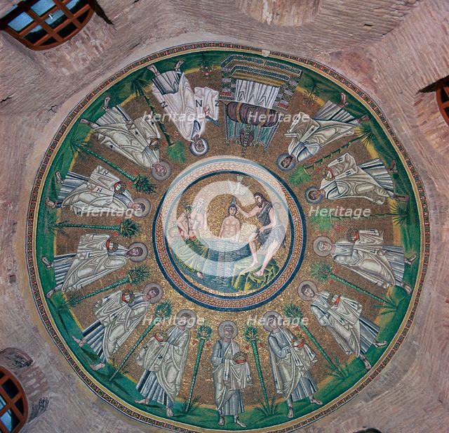 Mosaic in the dome of the Bapistry of the Arians, 5th century. Artist: Unknown