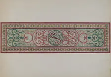 Mosaic Pattern in Doorstep, c. 1936. Creator: Ellen Duncan
