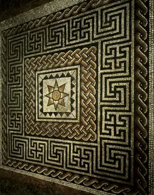 Mosaic pavement, Aldborough Roman Town, North Yorkshire, 1992