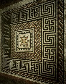 Mosaic pavement, Aldborough Roman Town, North Yorkshire, 1992