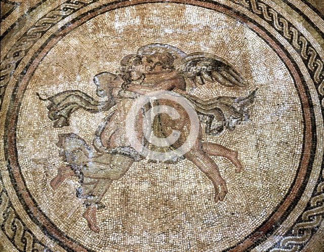 Mosaic representing Venus and Psyche, preserved in Alcazar de Cordoba.