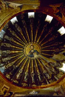 Mosaic, south dome of the inner narthex, Church of the Holy Saviour, Chora, Istanbul, Turkey, 1998. Creator: LTL